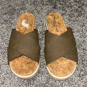 Women’s Slip On Mules with Cork Footbed